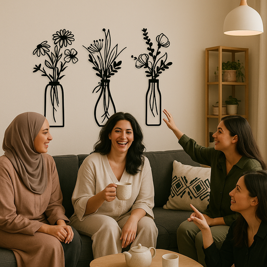 فن جداري بيقورت: زهور معدنية ثلاثية الأبعاد