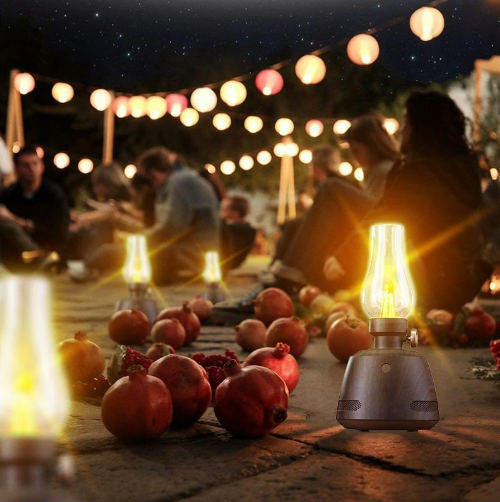 مكبر صوت بلوتوث محمول بتصميم خشبي