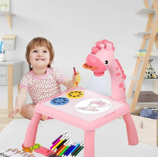 مكتب رسم بروجيكتور للأطفال (باللون الوردي)