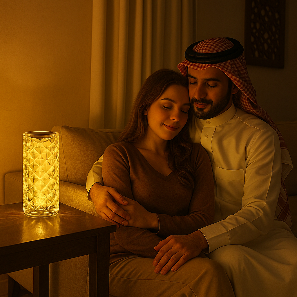لمبة كريستال ذكية بألوان متعددة وتحكم باللمس والريموت